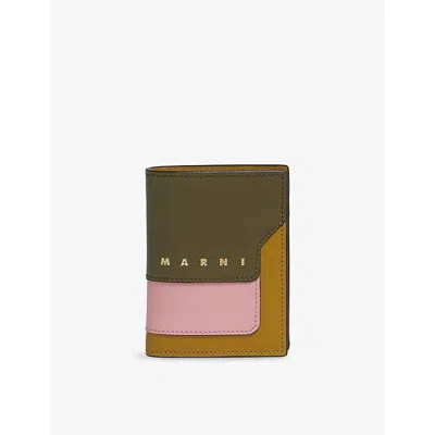 Marni Womens Zo957 Colour-block Leather Bifold Wallet