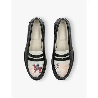 Duke & Dexter Womens Blk/other Wilde Advanced Guard Leather Loafers Eur 41 / 8 Uk