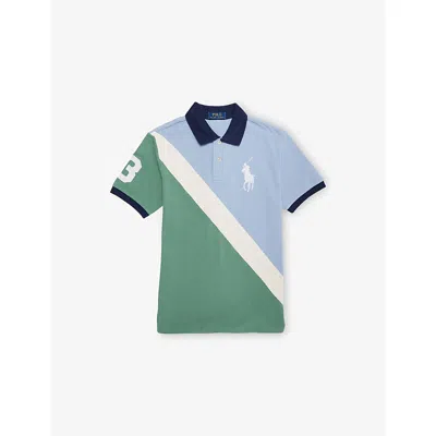 Polo Ralph Lauren Big Pony Cotton Mesh Polo Shirt In Green