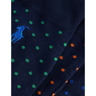 Polo Ralph Lauren Cotton-blend Crew Socks In Multi