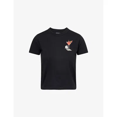 Carhartt Omens Black Jake Garcia Graphic-print Cotton T-shirt In Black