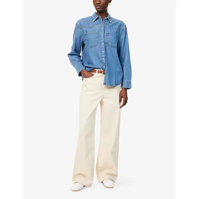 Levi's Womens Going Steady Tipped Teodora Western Long-sleeve Denim Shirt Xs