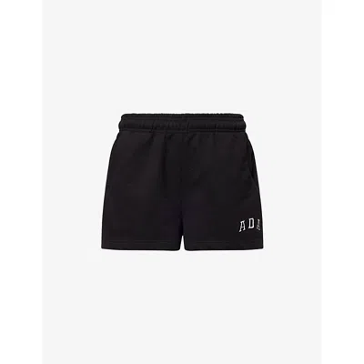 Adanola Womens Black Ada Drawstring Cotton-jersey Shorts