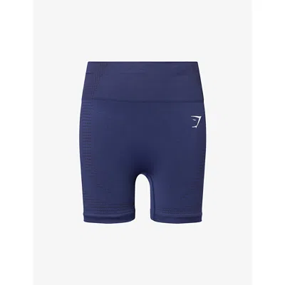 Gymshark Womens Blue Vital Seamless 2.0 Cycling Shorts In Blue