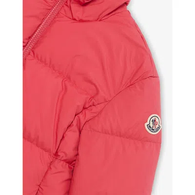 Moncler Pink Cermasa Padded Shell-down Jacket 4-14 In Red