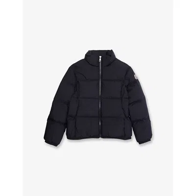 Moncler Navy Cermasa Padded Shell-down Jacket 4-1 In Black