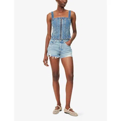Levi's Womens Vague Finish 501® Original High-rise Denim Shorts