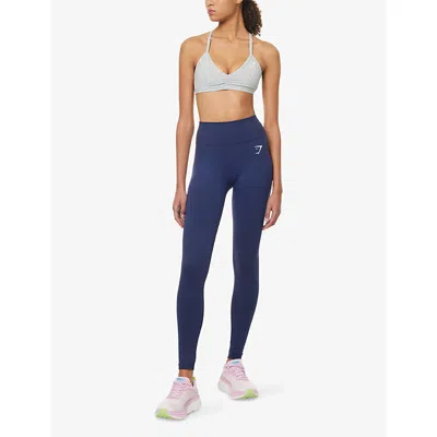 Gymshark Womens Heavy Blue Vital Seamless 2.0 Workout Leggings Xs