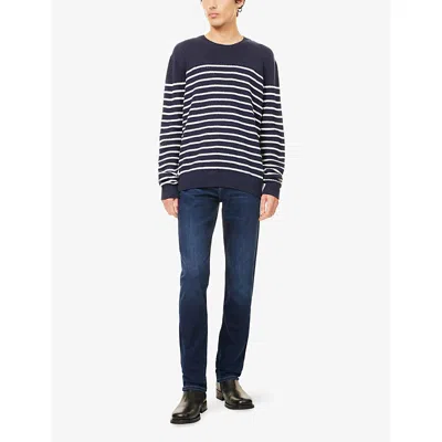 7 For All Mankind Ens Sateen Gunmetal Slimmy Fairfield Slim-fit-stretch-denim Jeans