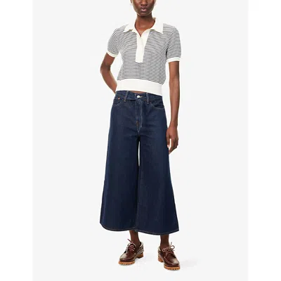 Levi's Womens Shaded View Xl Loose-fit Denim Culotte Jeans