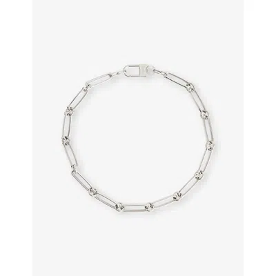 Vitaly Mens Silver Pivot Stainless Steel Necklace