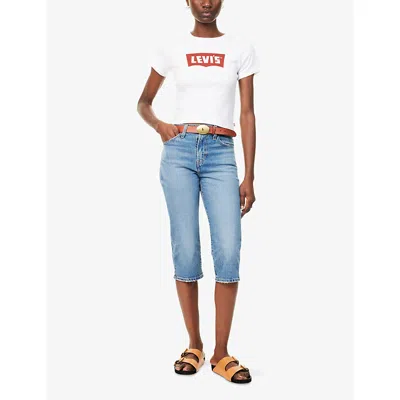 Levi's Womens Next Saturday No Crease Wedgie High-rise Capri Denim Jeans