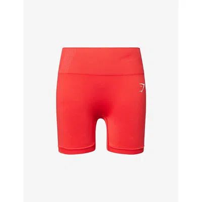 Gymshark Womens Red Vital Sculpt Seamless Shorts Xl In Red