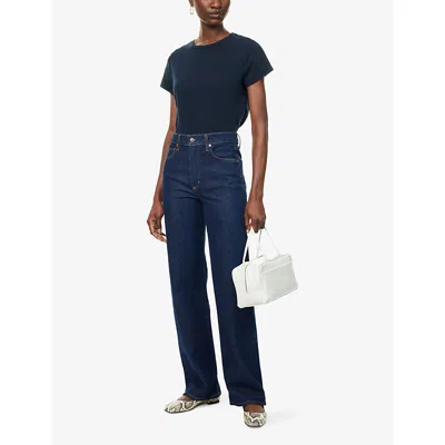 Agolde Womens Reissue (true Ind Rinse) Harper Straight-leg Stretch-denim Jeans