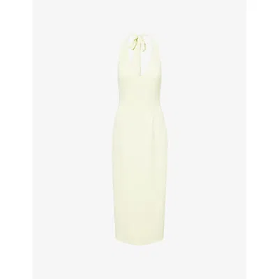 Odd Muse Womens Lime Cream The Ultimate Muse V-neck Woven Midi Dress Xs