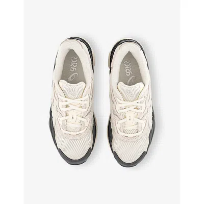 Asics Womens White Smoke Grey Gel-nyc Mesh And Faux-leather Low-top Trainers Eur 39.5 / 6.5 Uk
