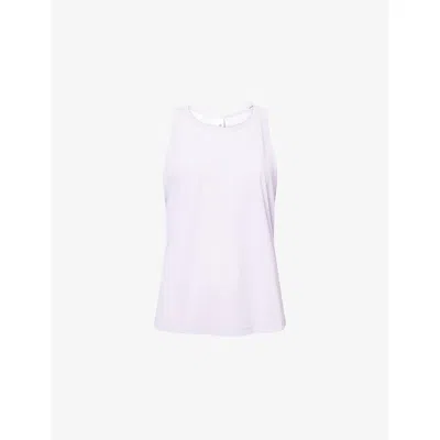 Lululemon Womens Lavender Frost Ruched Racerback Flared Stretch-woven Top Xl