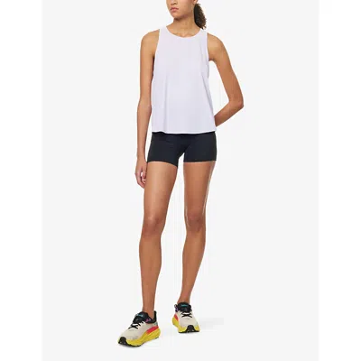 Lululemon Womens Lavender Frost Ruched Racerback Flared Stretch-woven Top Xl