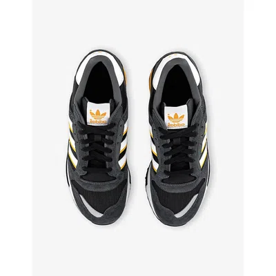 Adidas Originals Mens Carbon White Zx600 Suede And Mesh Low-top Trainers In Gray