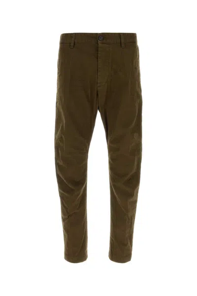 Dsquared2 Dsquared Olive Green Stretch Cotton Sexy Chino Pant In Green
