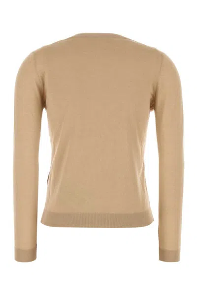 Gucci Luxe Ribbed Cashmere Cardigan Pockets In Brown
