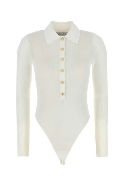 Self-portrait White Viscose Bodysuit
