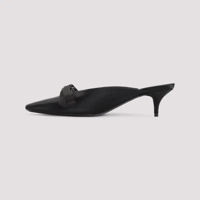 Balenciaga Black Slip On Mules In Black