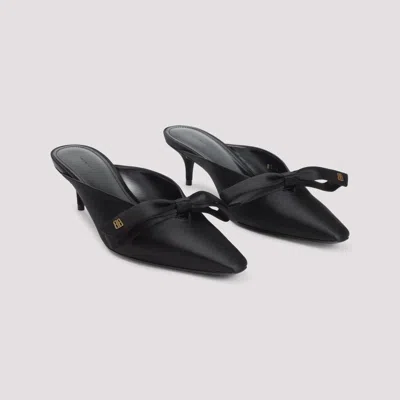 Balenciaga Black Slip On Mules In Black