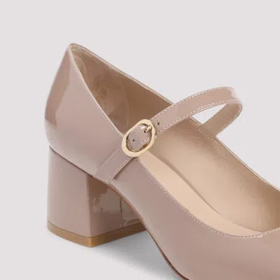 Stuart Weitzman Patent Leather Stuart Mj Pumps 60 In Nude
