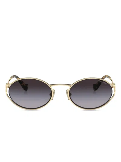 Miu Miu Sonnenbrille Mit Ovalem Gestell