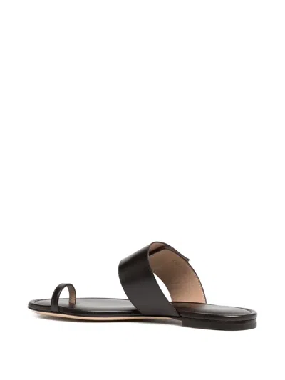 Tom Ford Espresso Flat Sandals In Brown