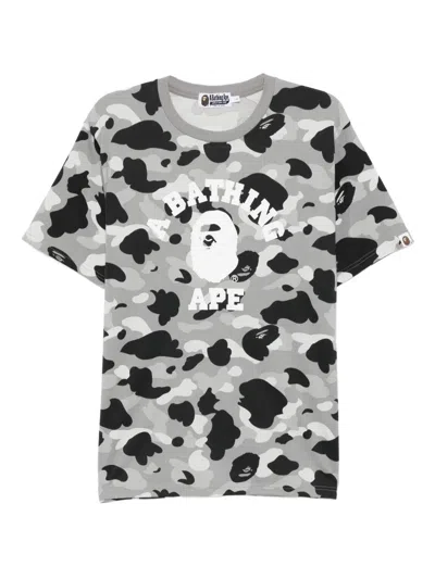 A Bathing Ape 1st Camo College T-shirt In Gray