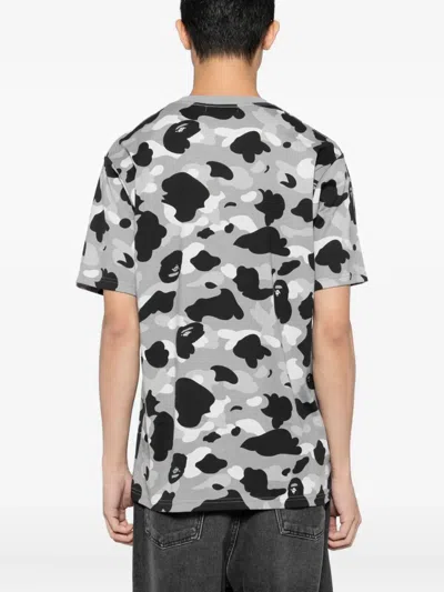 A Bathing Ape 1st Camo College T-shirt In Gray