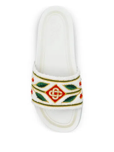 Casablanca Embroidered Slides