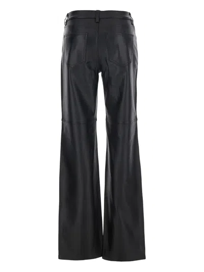 Michael Michael Kors Black Pants With Belt Loops In Leather Woman In Black