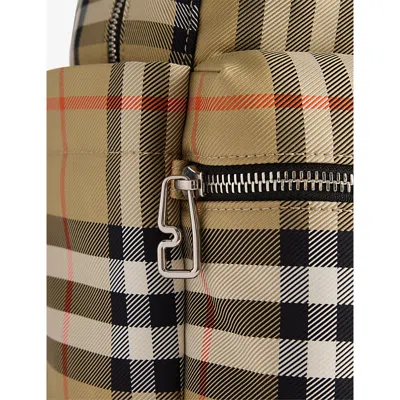 Burberry Sand Ip Check Check Nylon Changing Backpack