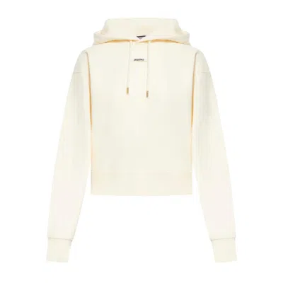 Jacquemus Cotton Hoodie With Drawstring Hood And Ribbed Details