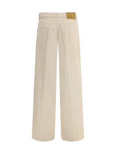 Haikure Wide Leg Corduroy Cotton Pants In Neutral