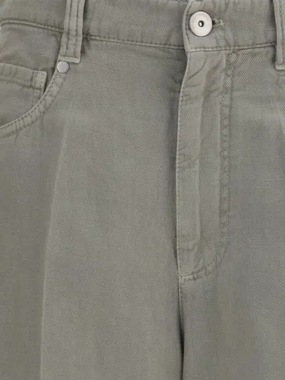 Brunello Cucinelli Women Wide-leg Jeans In Green