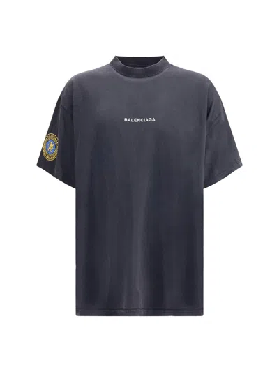 Balenciaga Men Logoed T-shirt