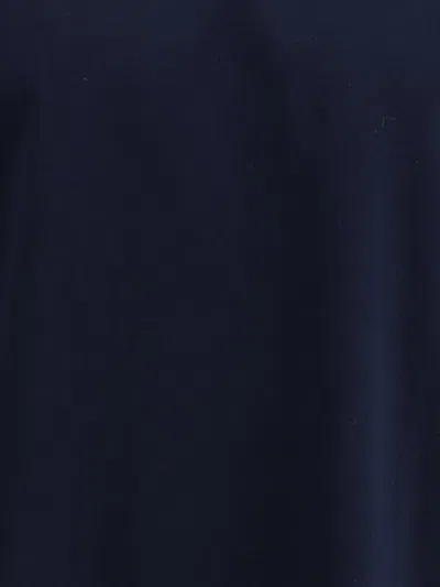 Thom Browne Crew Neck Cotton T-shirt With Distinctive Logo In Blue
