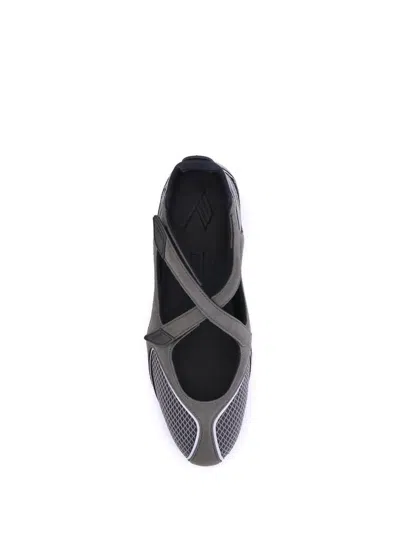 Attico Nomad Ballerinas In Gray
