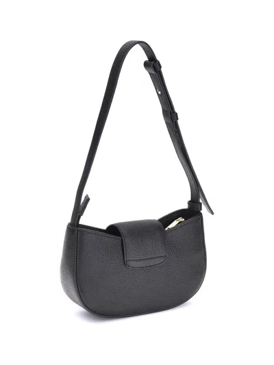 Ferragamo Gabry Black Calf Leather Shoulder Bag