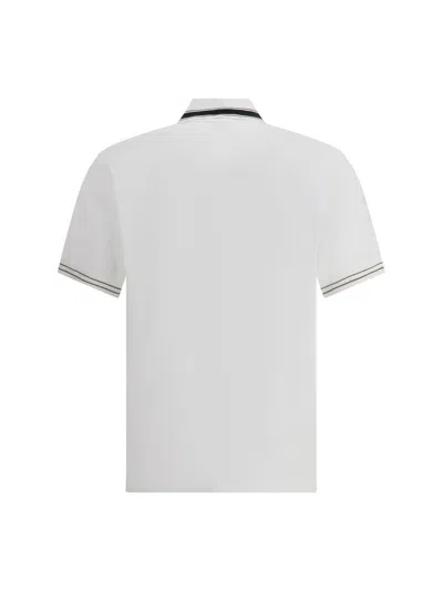 Ferragamo Striped Collar Cotton Polo Shirt