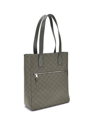 Gucci Gg Canvas Medium Tote Bag In Green