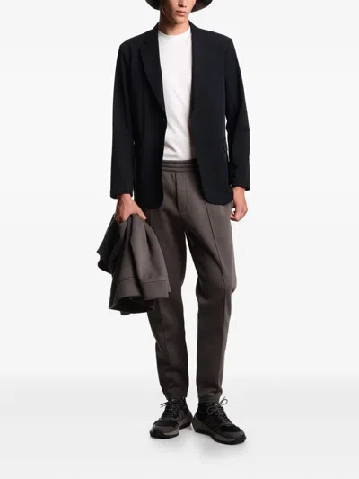 Emporio Armani Asv Domed Logo Pima-jersey T-shirt In White