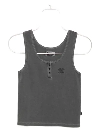 Izzue Henley Tank Top In Gray