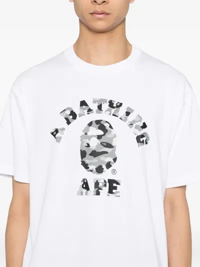 A Bathing Ape 1st Camo College T-shirt In White