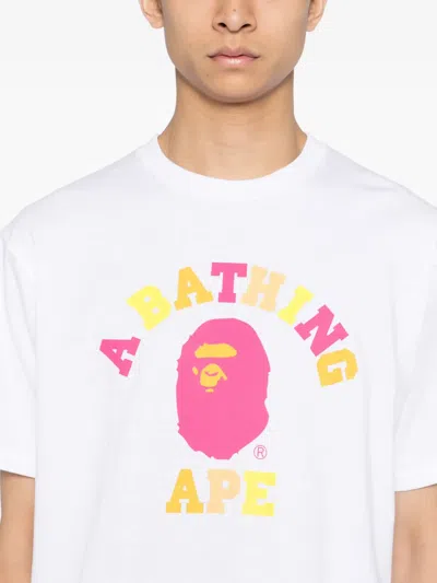 A Bathing Ape T-shirt Mit Print In White