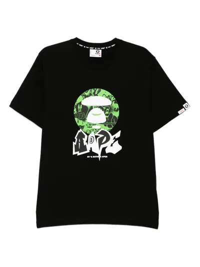 Aape By A Bathing Ape T-shirt Mit Moonface-logo In Black